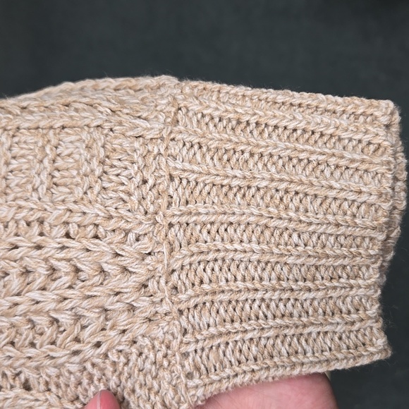 Streetwear Society Size S Beige Cropped Button Down Knit Cardigan - Picture 3 of 9